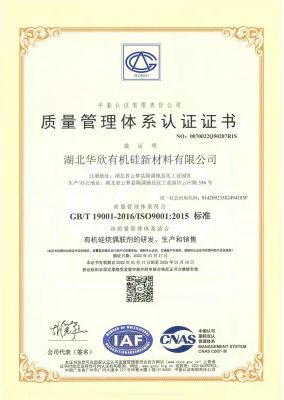 质量管理体系认证证书-中文